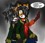  anthro canine fox gore male mammal unknown_artist young 