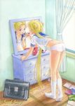  bishoujo_senshi_sailor_moon blonde_hair duplicate lowres mars mirror nipples nude panties sailor_moon sarah_sauge schoolgirl tsukino_usagi twintails underwear 