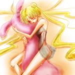  angel bishoujo_senshi_sailor_moon hug lingerie nipples nude pillow tsukino_usagi underwear 