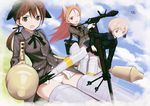  animal_ears anti-tank_rifle blonde_hair blue_eyes brown_eyes brown_hair erica_hartmann gertrud_barkhorn kuuro_kuro mauser_t_gewehr military military_uniform minna-dietlinde_wilcke multiple_girls panzerfaust red_eyes red_hair strike_witches striker_unit sturmpistole uniform world_witches_series 