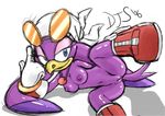  2006 avian bandanna blue_eyes breasts djs gloves nipples purple_nipples pussy raised_leg sega sonic_(series) sonic_riders tagme wave_the_swallow 