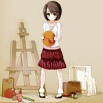  art_brush bad_id bad_pixiv_id blush book bottle briefcase brown_eyes brown_hair easel fatal_frame fatal_frame_4 hat jacket jewelry necklace paint paintbrush palette short_hair skirt solo tsukimori_madoka vader_(n.r.t.a.) 