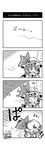  2girls 4koma ? anger_vein blush_stickers bow bug comic crescent greyscale hat hat_bow highres honda_(mtp) insect irony long_hair monochrome mosquito multiple_girls patchouli_knowledge remilia_scarlet slit_pupils spoken_ellipsis sweatdrop touhou translated wrist_cuffs 
