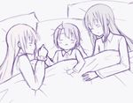  akemi_homura alternate_costume blanket child closed_eyes comic family if_they_mated ips_cells kaname_madoka kitsutsuki_(blackcat01) mahou_shoujo_madoka_magica monochrome mother_and_daughter multiple_girls pillow silent_comic sleeping yuri 