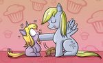  bubbles cub cutie_mark derpy_hooves_(mlp) dinky_hooves_(mlp) duo equine female feral force_feeding forced friendship_is_magic hasbro horn mammal mother muffins my_little_pony parent pegasus surprise surprised unicorn wings xkappax young 