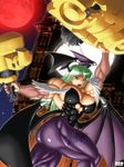  bare_shoulders breasts capcom cleavage darkstalkers demon_girl extreme_muscles green_eyes green_hair head_wings headwings huge_breasts long_hair morrigan_aensland muscle muscular_female pantyhose ren_(tainca2000) rentb solo succubus vampire_(game) wings 