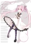  bad_id bad_pixiv_id bunny dress long_hair ookami-san pantyhose pink_eyes pink_hair purple_legwear shrie solo striped striped_legwear stuffed_animal stuffed_toy twintails usami_mimi 