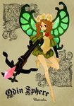  bad_id bad_pixiv_id bow_(weapon) braid brown_hair butterfly_wings character_name copyright_name crossbow crystal fairy flower hair_flower hair_ornament l_hakase legs mercedes odin_sphere pointy_ears red_eyes solo twin_braids weapon wings 