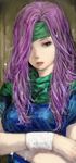  bad_id bad_pixiv_id faris_scherwiz final_fantasy final_fantasy_v green_eyes hair_over_one_eye long_hair pon purple_hair solo 
