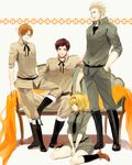  1girl 3boys axis_powers_hetalia belgium_(hetalia) holland_(hetalia) multiple_boys netherlands_(hetalia) southern_italy_(hetalia) spain_(hetalia) 