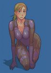  blonde_hair blue_eyes bodysuit breasts cleavage g-room_honten hips jill_valentine kneeling medium_breasts open_in_internet_explorer resident_evil resident_evil_5 solo 