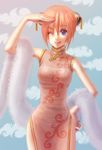  artist_request bun_cover china_dress chinese_clothes double_bun dress gintama kagura_(gintama) solo 