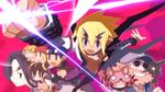  black_hair blonde_hair brown_hair director_(disgaea) disgaea everyone family goggles happy harada_takehito hat jacket lowres makai_senki_disgaea_2 multiple_boys multiple_girls official_art purple_eyes saber_kitty_(disgaea) sunglasses twintails 