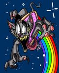  cat feline mammal nyan_cat rainbow solo space tail unknown_artist 