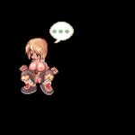  1girl ahegao animated animated_gif black_background blonde_hair bouncing_breasts breasts broken clothed female_ejaculation fingering fucked_silly gif large_breasts lowres masturbation nipples orgasm pixel_art pussy ragnarok_online rolleyes rolling_eyes shaved_pussy short_hair simple_background solo spread_legs sprite uncensored 