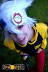  cosplay headband jacket photo real red_eyes soul_eater soul_eater_(character) soul_eater_evans white_hair 