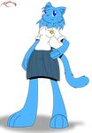  anthro badge cat clothed clothing feline female mammal mephilestehdarkness mother nicole_watterson parent plain_background skirt solo the_amazing_world_of_gumball transparent_background wife 