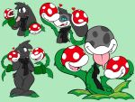  anthro flora_fauna hand_mouth hypnosis lagomorph male mammal mario_bros mind_control mouth_hand multi_head multifur nintendo petey_piranha piranha_plant plant rabbit tongue tongue_out transformation transformation_sequence video_games vulpinekeyblader 