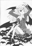  bat bat_wings bats capcom darkstalkers highres morrigan_aensland school_uniform vampire_(game) wings wink 