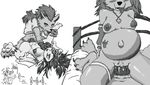  black_and_white female greyscale knot lying male mammal monochrome navel on_back penetration plain_background pregnant sex steslos straight troll video_games warcraft were werewolf white_background worgen world_of_warcraft 