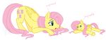  blush cartoonlion cute cutie_mark english_text equine female feral fluttershy_(mlp) friendship_is_magic hair hasbro horse mammal my_little_pony pegasus pink_hair plain_background plushie pony surprise text white_background wings 