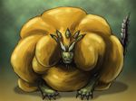  fat horns kurii_chasuke monster monster_hunter monster_hunter_3 no_humans royal_ludroth solo sweat tail 