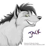  canine grin jack looking_at_viewer mammal plain_background shax solo white_background wolf 