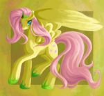  cutie_mark equine female feral fluttershy_(mlp) friendship_is_magic hair hasbro mammal my_little_pony pegasus pink_hair solo wings yellow_theme 