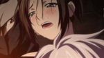  animated animated_gif blush breast_lick breast_licking breasts brown_hair gif green_eyes huge_breasts large_breasts licking manyuu_hiken-chou manyuu_hikenchou manyuu_kagefusa nipples rape 