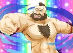  ahegao beard facial_hair heaven_condition kurogane_(scrapsteel) male_focus muscle scar solo street_fighter zangief 