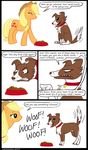  bowl canine cartoonlion comic dog dog_bowl dog_food equine female feral food_bowl friendship_is_magic hasbro horse mammal my_little_pony pet plain_background pony white_background winona_(mlp) 