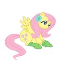 cute english_text equine female feral flower fluttershy_(mlp) friendship_is_magic hair hasbro horse mammal my_little_pony pegasus pink_hair pony socks solo unknown_artist wings 