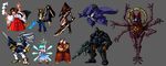  cirno fatal_fury konami monster overman_king_gainer pixel_art pyramid_head rashojin_mizuki rashoujin_mizuki samurai_spirits silent_hill snk touhou 