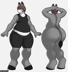  big_butt butt chubby donkey equine male msrah_(artist) overweight wide_hips 