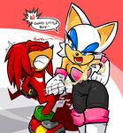  anthro bat big_thighs blue_eyes cum domination duo echidna eyes_closed fap female female_domination hand_on_hip handjob knuckles_the_echidna male mammal nanojam rouge_the_bat sega sex sonic_(series) 