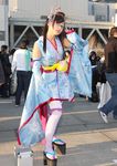  bayonetta bayonetta_(character) cosplay glasses japanese_clothes kimono lolita_fashion photo platform_footwear solo_focus wa_lolita 