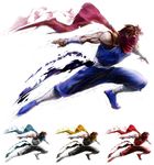  alternate_color alternate_costume clone crossover derivative_work kaiwai multiple_boys ninja running scarf street_fighter street_fighter_iv_(series) strider_(video_game) strider_hiryuu third-party_edit white_background 