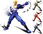  alternate_costume blue_footwear boots captain_commando captain_commando_(character) cosplay derivative_work guile kaiwai male_focus multiple_views street_fighter street_fighter_iv_(series) sunglasses third-party_edit 