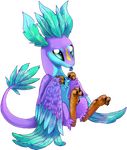  chibi cute dragon plain_background solo tongue transparent_background vengefulspirits wings 