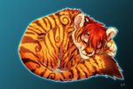  feral mammal sleeping solo stripes tiger vengefulspirits 