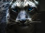  blue_eyes close-up feline feral fractal leopard mammal pandapounce solo 
