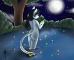  cat feline female jewelry mammal moon moonlight night nighttime nude piercing shana solo water ziiva 