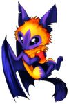  bat chibi cute flying_fox food fruit mammal plain_background solo transparent_background vengefulspirits wings 