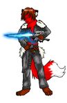  anthro canine final_fantasy final_fantasy_viii fox furrification gunblade lionheart male namelessimp solo squall_leonheart sword video_games weapon 