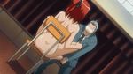  animated animated_gif breasts clothed_male_nude_female cmnf gif kurutta_kyoutou:_danzai_no_gakuen nipples nude old_man presenting red_hair you_gonna_get_raped 
