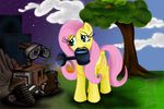  cloud clouds crossover cute equine female feral fluttershy_(mlp) friendship_is_magic hair hasbro horse jamescorck mammal my_little_pony pegasus pink_hair plant pony tree wall-e watering_can wings wood 