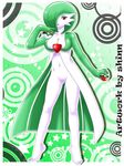  barefeet barefoot bottomless furry gardevoir navel poke_ball pokeball pokemon pussy red_eyes shinn_asuka 