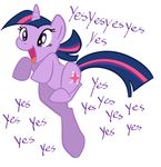  delight english_text equine female feral friendship_is_magic happy hasbro horn horse mammal my_little_pony plain_background pony ponygog solo text twilight_sparkle_(mlp) unicorn white_background yes 