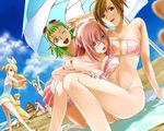  2boys 5girls \m/ angry aqua_hair arm arm_grab arm_support arm_up arms arms_up ball banana banana_boat bare_shoulders barefoot beach beachball bent_over bikini black_eyes blonde_hair blue_eyes blush breast_press breasts brown_eyes brown_hair cleavage cloud dutch_angle flat_chest green_eyes green_hair gumi hair_ribbon hair_up hairclip hand_on_shoulder happy hatsune_miku holding hug kagamine_len kagamine_rin kamui_gakupo kneeling large_breasts leg_grab legs long_hair looking_at_viewer looking_back megurine_luka meiko nail_polish one-piece_swimsuit one_eye_closed open_mouth parasol pink_hair ponytail purple_hair sand sand_castle serious short_hair shy sitting skirt sky smile standing strapless strapless_bikini strapless_swimsuit summer sunglasses sunglasses_on_head surprise surprised sweat swimsuit towel umbrella very_long_hair vocaloid water wet wink yuri 