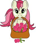  equine female feral friendship_is_magic green_eyes hasbro horse mammal my_little_pony plain_background pony rose_(mlp) roses solo unknown_artist white_background 